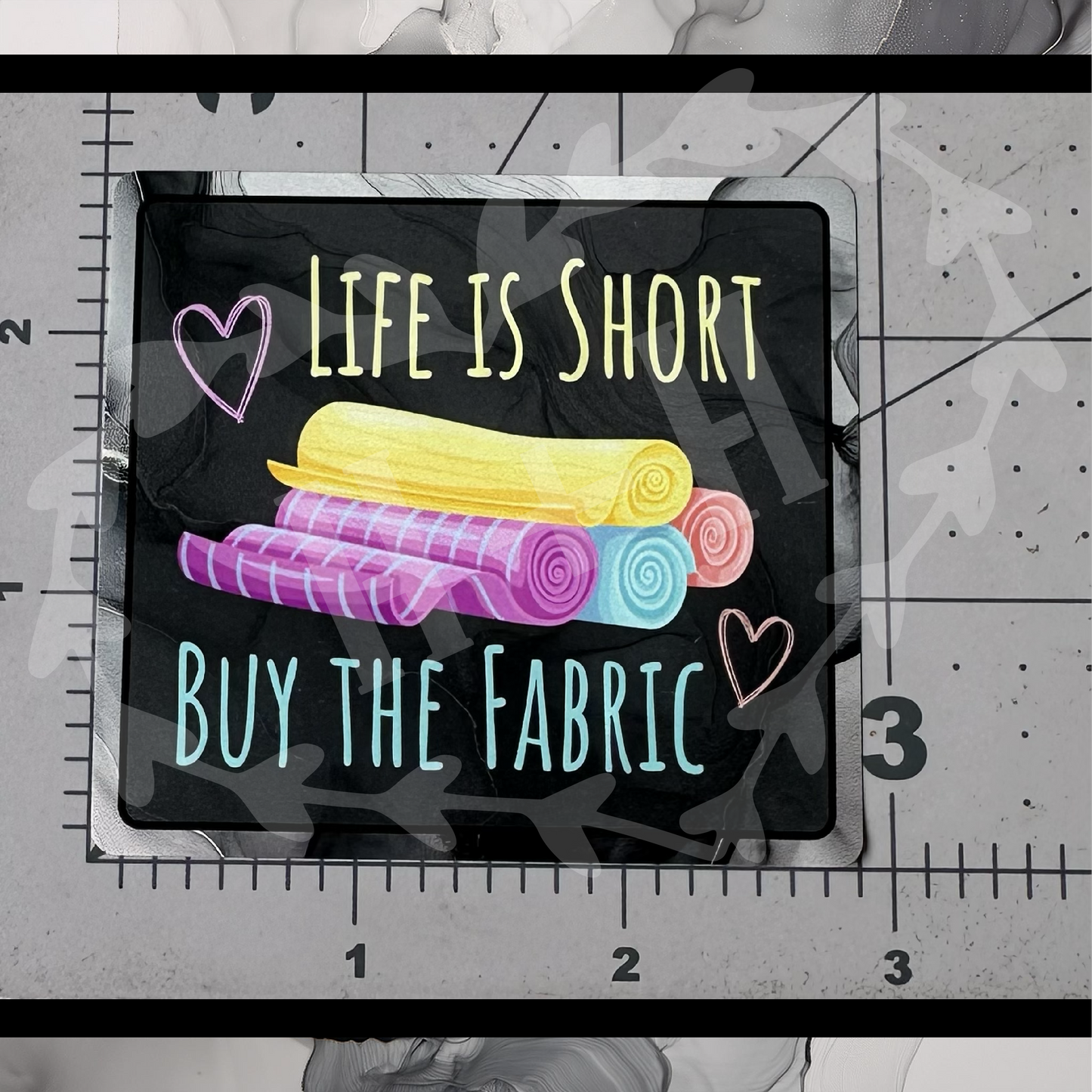 "Buy The Fabric" - Repositionable Vinyl Decal (Sticker) [TL August]