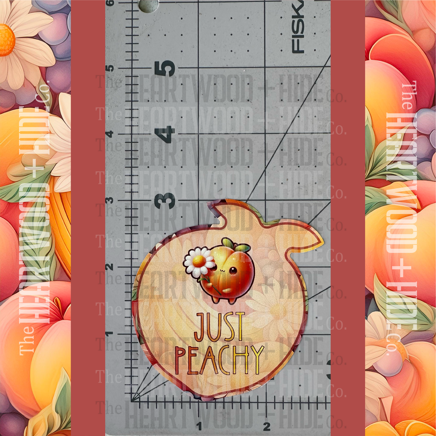 "Just Peachy" - Repositionable Vinyl Decal (Sticker) [TL June]