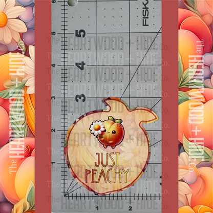 "Just Peachy" - Repositionable Vinyl Decal (Sticker) [TL June]