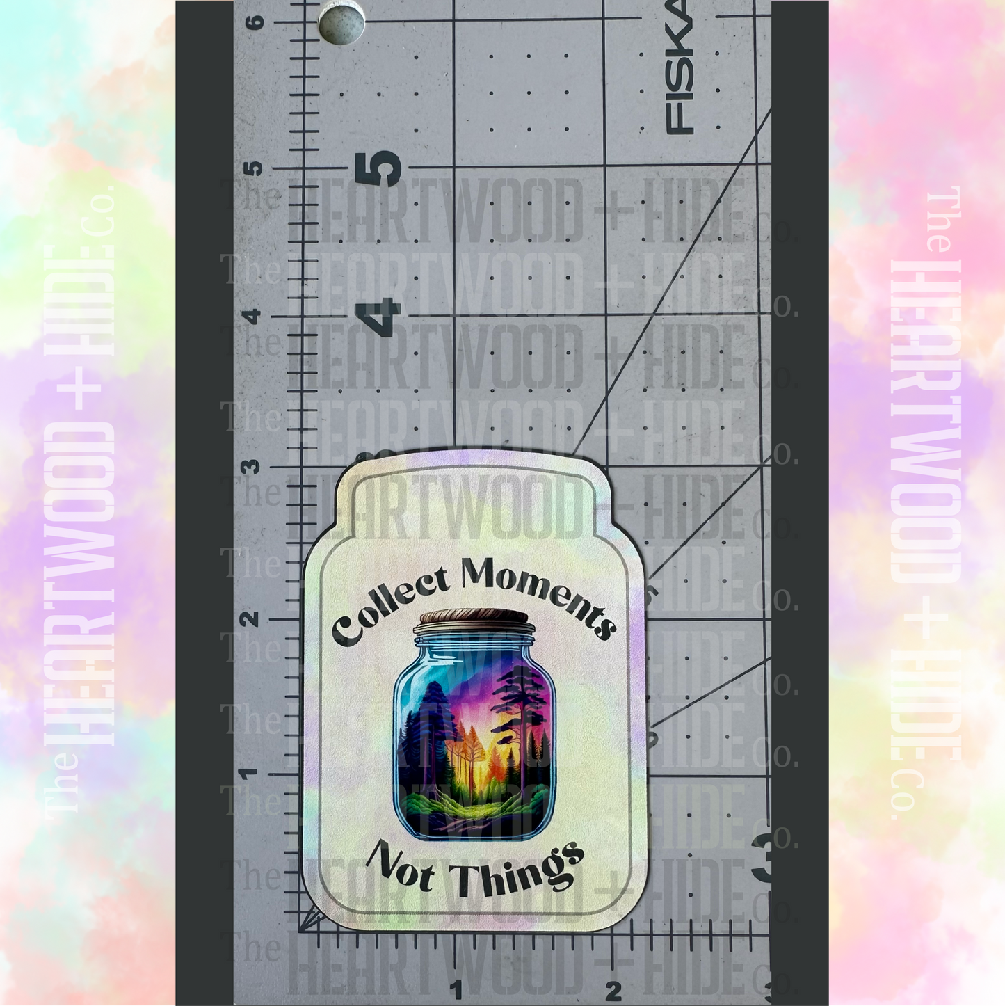 "Collect Moments Not Things" - Repositionable Vinyl Decal (Sticker) [TL July]