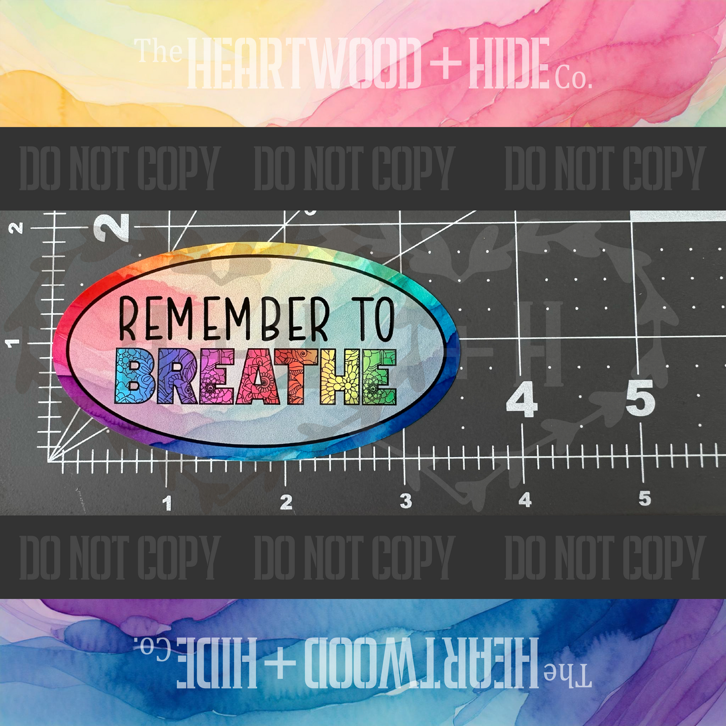 "Remember To Breathe" - Repositionable Vinyl Decal (Sticker) [TL December]
