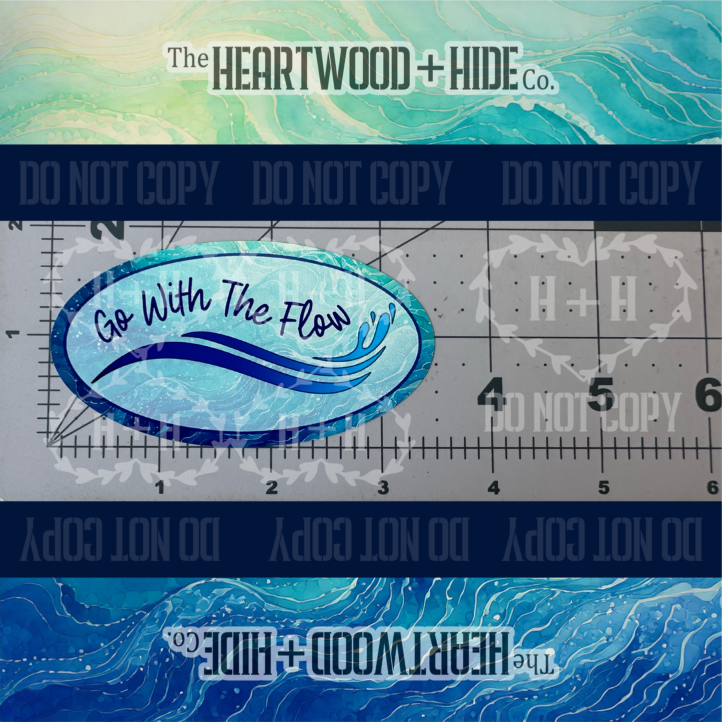 "Go With The Flow" - Repositionable Vinyl Decal (Sticker) [TL '25 February]