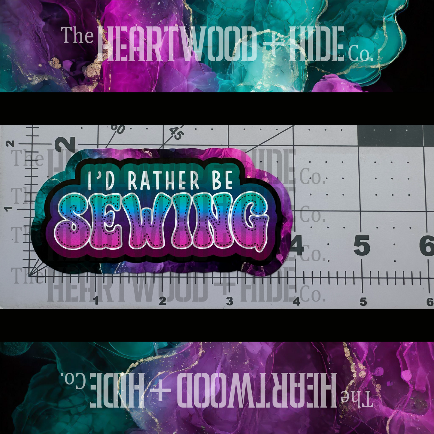 "I'd Rather Be Sewing" - Repositionable Vinyl Decal (Sticker) [TL April]