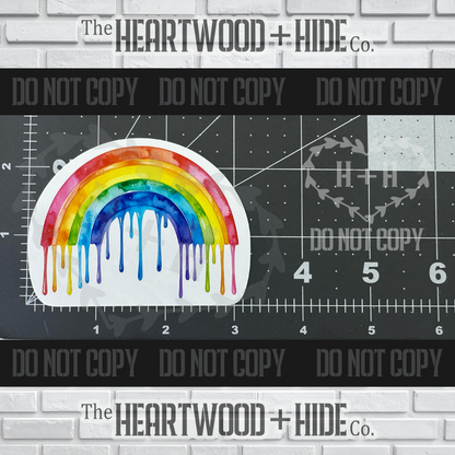"Watercolor Drip" - Repositionable Vinyl Decal (Sticker) [TL '25 May]