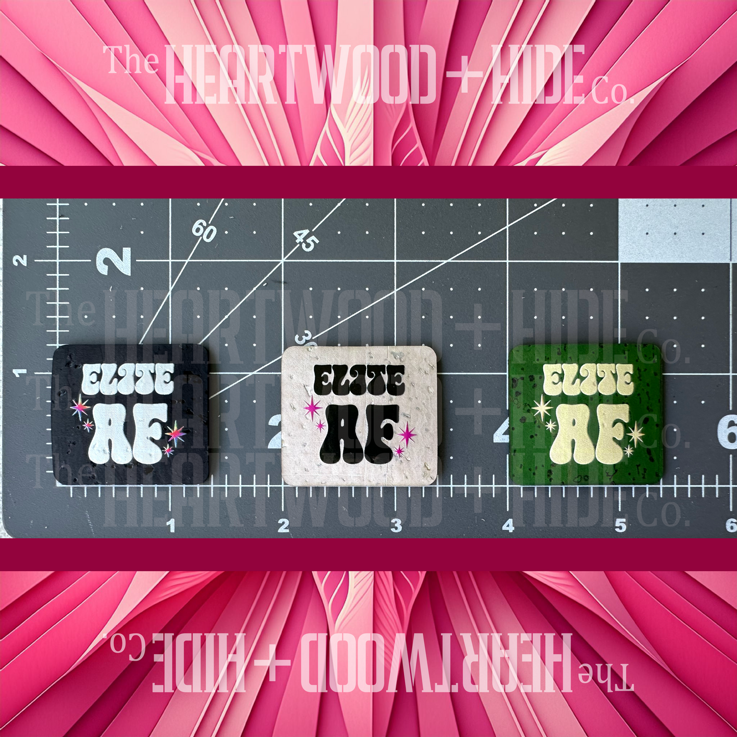 "ELITE AF" - Color Printed Cork Tags 6-Pack