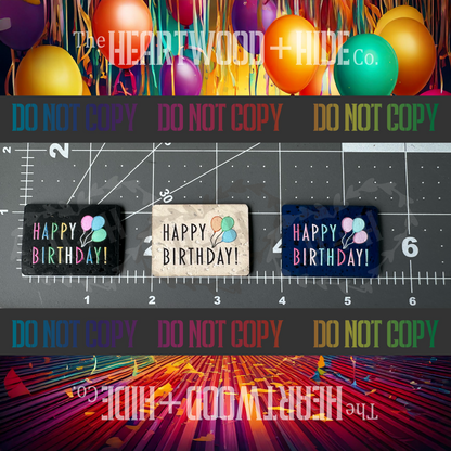 "Happy Birthday!" 3-pack - Color Printed Cork Tags