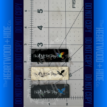 "Will Not Die" 6-pack - Color Printed Cork Tags