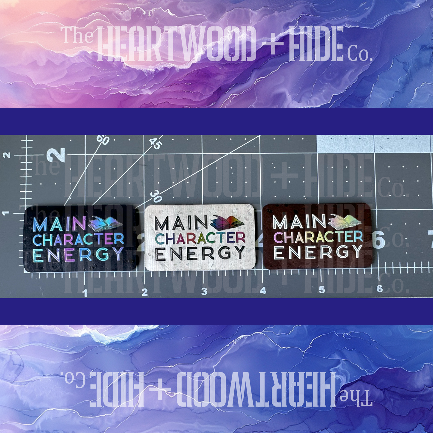 "Main Character Energy" Color Printed Cork Tags 6-Pack