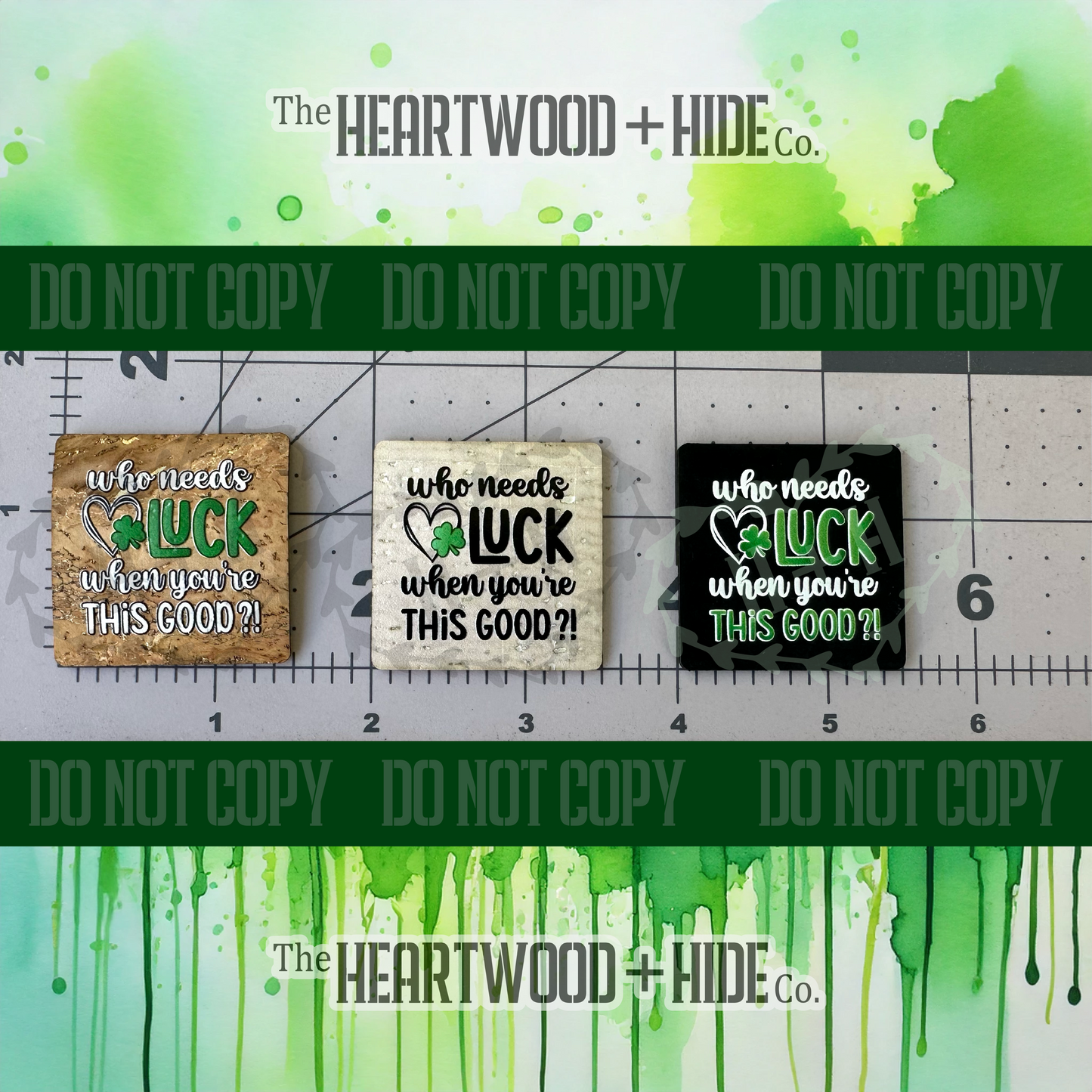 "Who Needs Luck" 6-Pack - LIMITED RELEASE Color Printed Cork Tags [TL Mar 3 of 5]