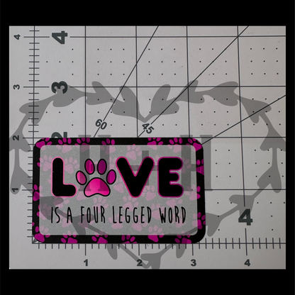 "Four Legged Word" - Repositionable Vinyl Decal (Sticker)