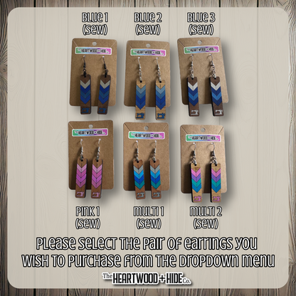 Hand Painted Wooden Earrings - Assorted Colorways 2