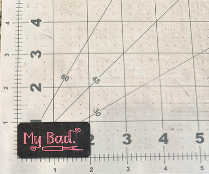 "My Bad" Color Graphic - Black Cork (6-pack)