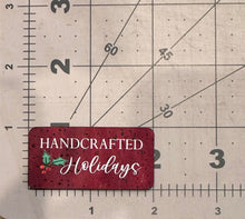 Load image into Gallery viewer, &quot;Handcrafted Holidays&quot; Color Printed Cork Tags (6 Pack)
