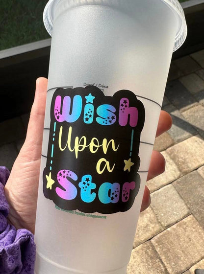 Wish Upon A Star (Repositionable Vinyl Decal Sticker)