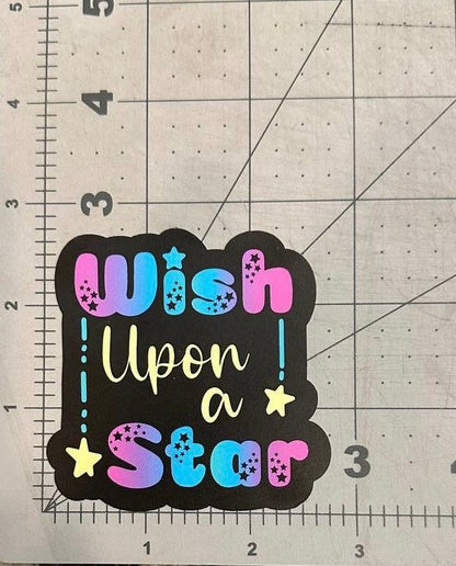 Wish Upon A Star (Repositionable Vinyl Decal Sticker)
