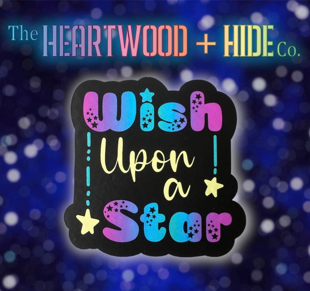 Wish Upon A Star (Repositionable Vinyl Decal Sticker)