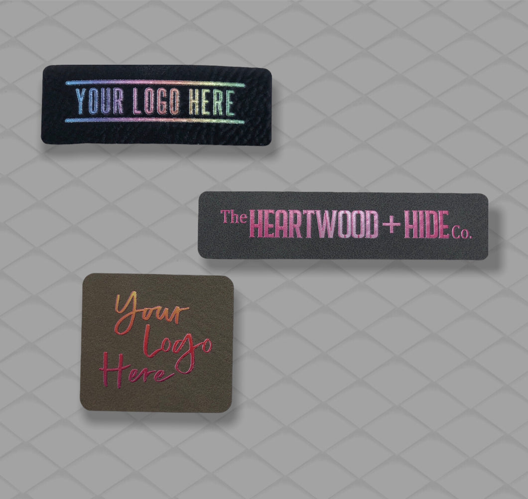 Custom Color Printed Faux Leather Bag Tags