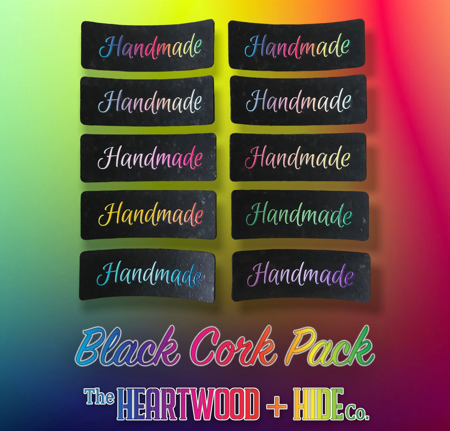 "Handmade" Radiant Gradient - Black Cork (10 Pack)