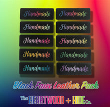 Load image into Gallery viewer, &quot;Handmade&quot; Radiant Gradient - Black Faux Leather (10 Pack)
