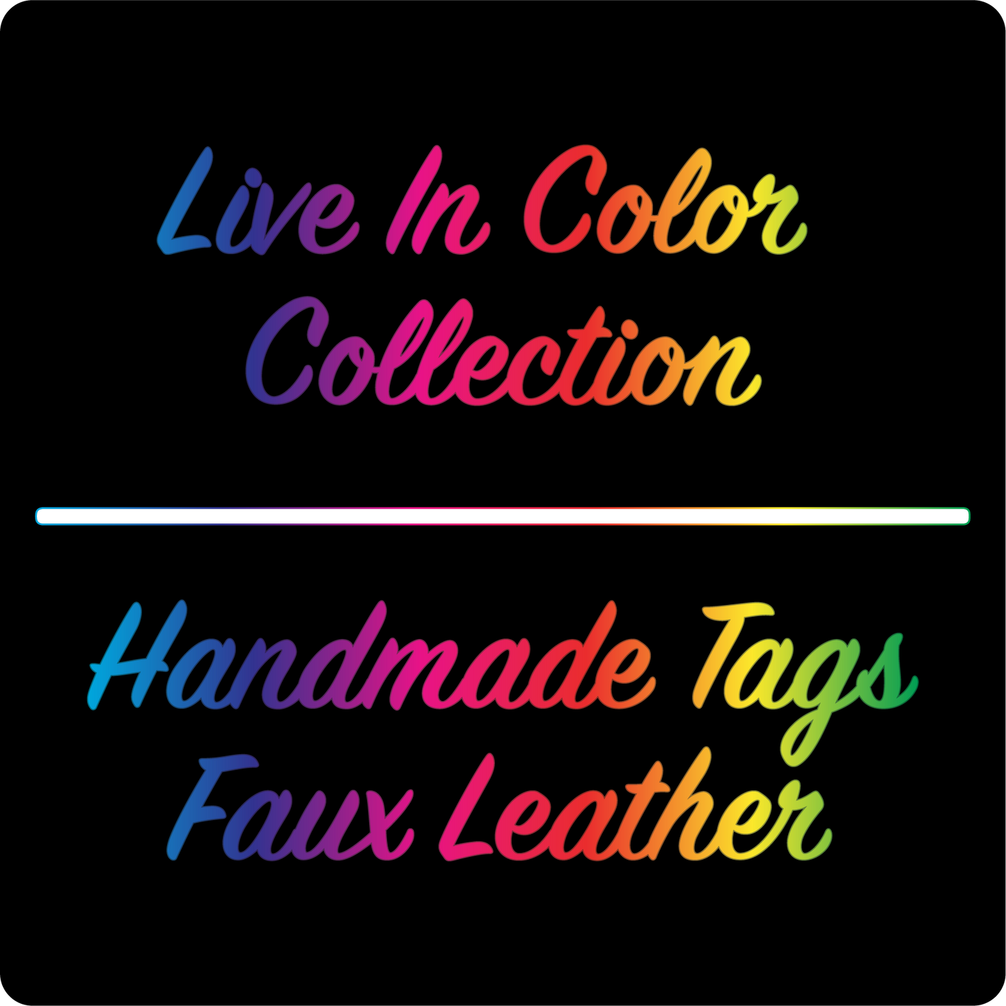 "Handmade" Radiant Gradient - Brown Faux Leather (10 Pack)