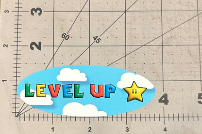 "Level Up" - Repositionable Vinyl Decal (Sticker)