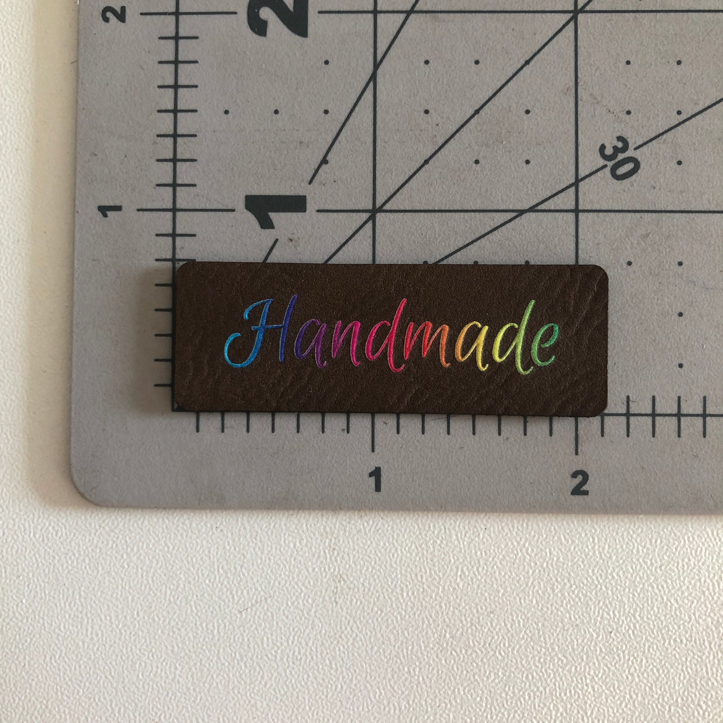 "Handmade" Radiant Gradient - Brown Faux Leather (10 Pack)