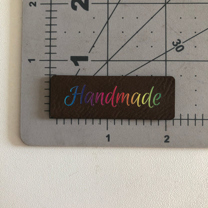"Handmade" Radiant Gradient - Brown Faux Leather (10 Pack)