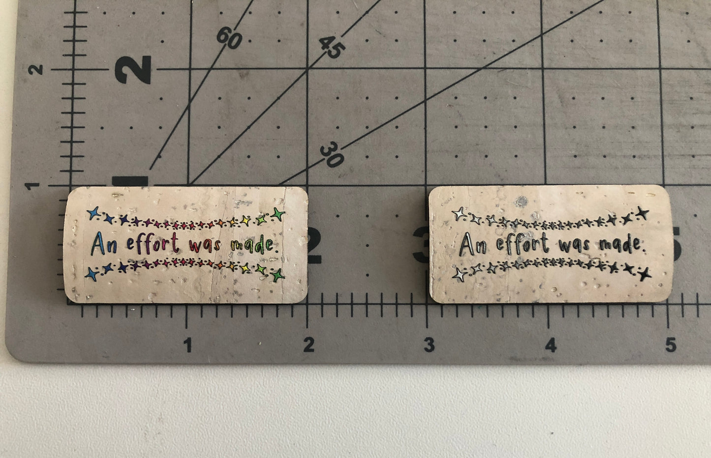 The "A for Effort" Cork Tag 8 Pack