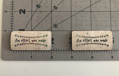 The "A for Effort" Cork Tag 8 Pack