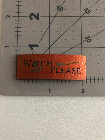 "Witch Please" Color Printed Cork Tags (6 Pack)