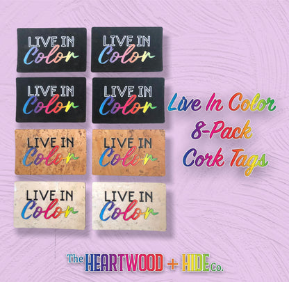 "Live In Color" Rainbow - Cork (8 Pack)