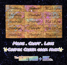 Load image into Gallery viewer, Make.Craft.Love Engraved Cork Tags - Cosmic Creek Cork Pack
