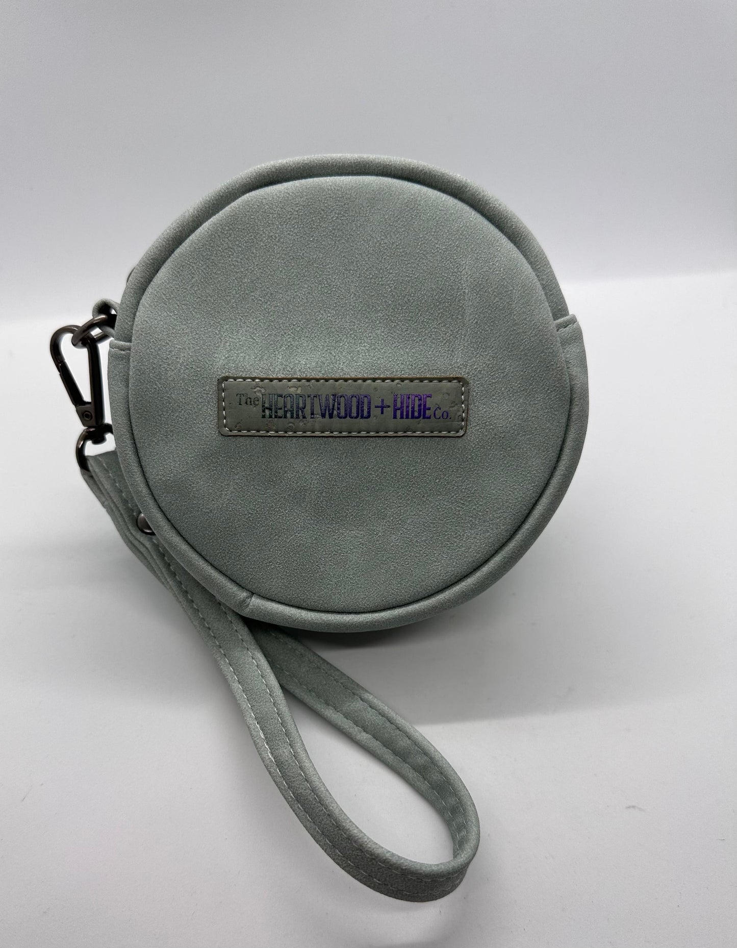 Handmade Wristlet - Sea Salt Faux Suede