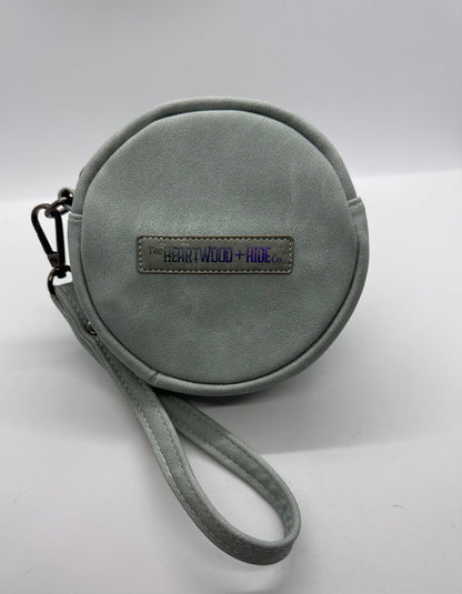 Handmade Wristlet - Sea Salt Faux Suede