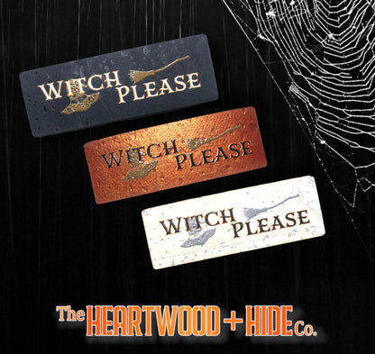 "Witch Please" Color Printed Cork Tags (6 Pack)