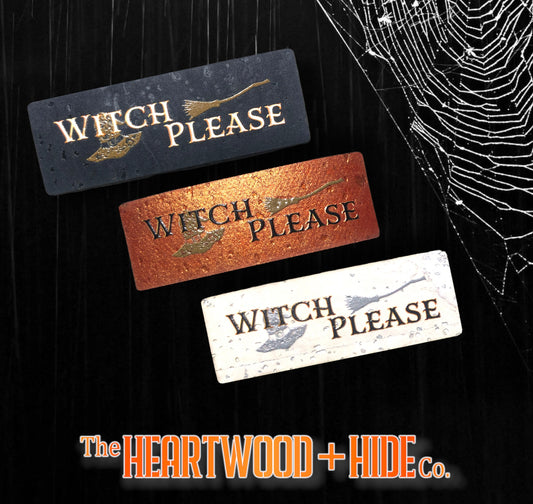 "Witch Please" Color Printed Cork Tags (6 Pack)