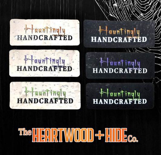 "Hauntingly Handcrafted" Color Printed Cork Tags (6 Pack)