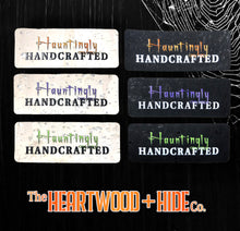 Load image into Gallery viewer, &quot;Hauntingly Handcrafted&quot; Color Printed Cork Tags (6 Pack)
