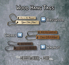 Load image into Gallery viewer, Custom Text Wood Bag Charms (10 Pack)
