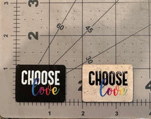 Load image into Gallery viewer, &quot;Choose Love&quot; Color Printed Cork Tags (6 Pack)

